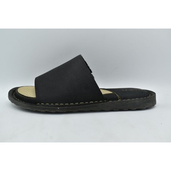 Born Mens Size 8 Leeward Black Full Grain Leather Slip On Slide‎ Sandals Shoes main image 10